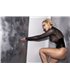 Transparenter Netz-Body mit Reißverschluss und Metallringen | Noir Handmade