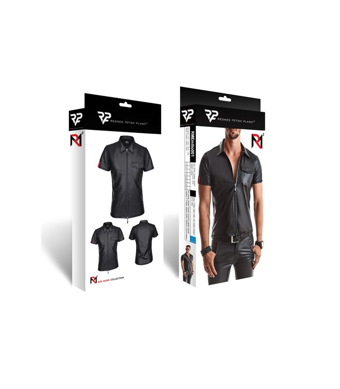 Herren Poloshirt Wetlook Reißverschluss Design | Regnes Fetish Planet