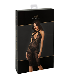 Elegantes Spitzenkleid mit Hakenverschluss und figurbetontem Schnitt | Noir Handmade