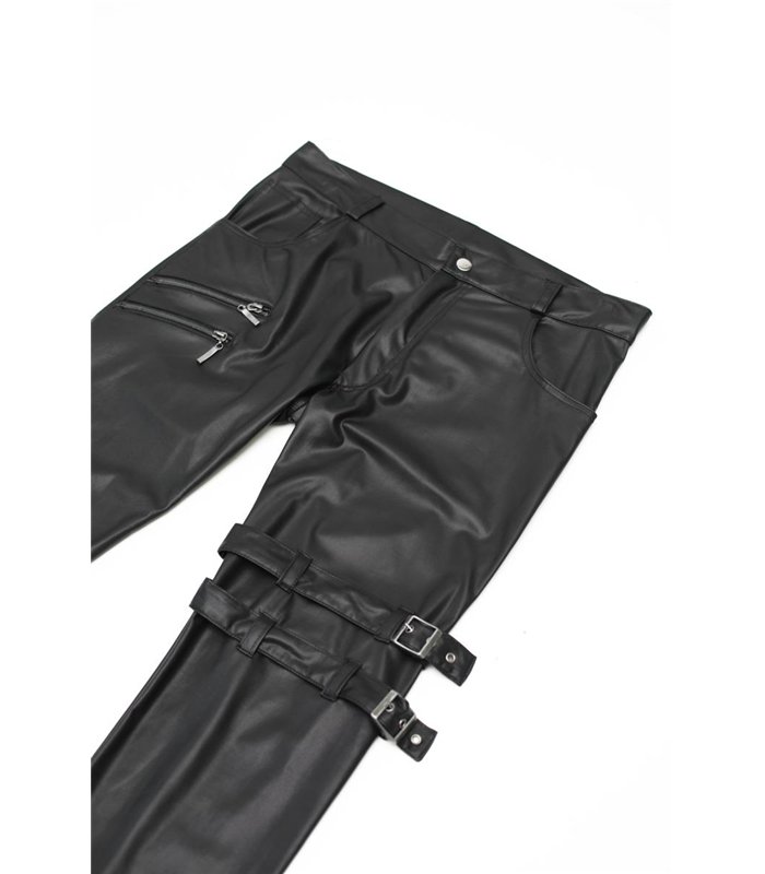 Herren Gothic Punk Hose mit Reißverschlüssen und Riemen | Regnes Fetish Planet