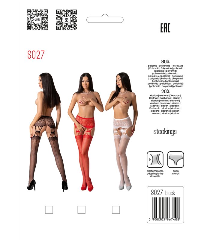 Geöffnete Strumpfhose mit Elasthan-Anteil für verführerische Momente | Passion