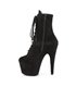 Plateau Schnürstiefelette ADORE-1020FS - Schwarz
