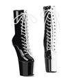 CRAZE-1040TT Plateau Stiefelette - Schwarz/Weiß Lack | Pleaser SALE