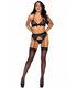 BH- & String-Set mit Strumpfgürtel aus Spitze | Leg Avenue