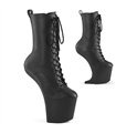 CRAZE-1040 Plateau Enkellaarzen - Zwart Mat | Pleaser SALE