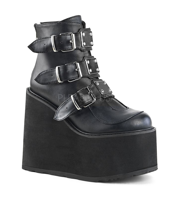 Demonia Plateau Stiefeletten SWING-105 schwarz