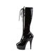 Plateau Kniestiefel DELIGHT-2023 - Lack Schwarz