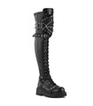 RENEGADE-320 Overknee Stiefel - Schwarz Matt | DemoniaCult SALE