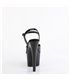 ADORE-709GP - Plateau sandaal met hoge hak - zwart/glitter | Pleaser