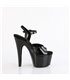 ADORE-709GP - Plateau High Heel Sandalette - Schwarz/Glitzer | Pleaser