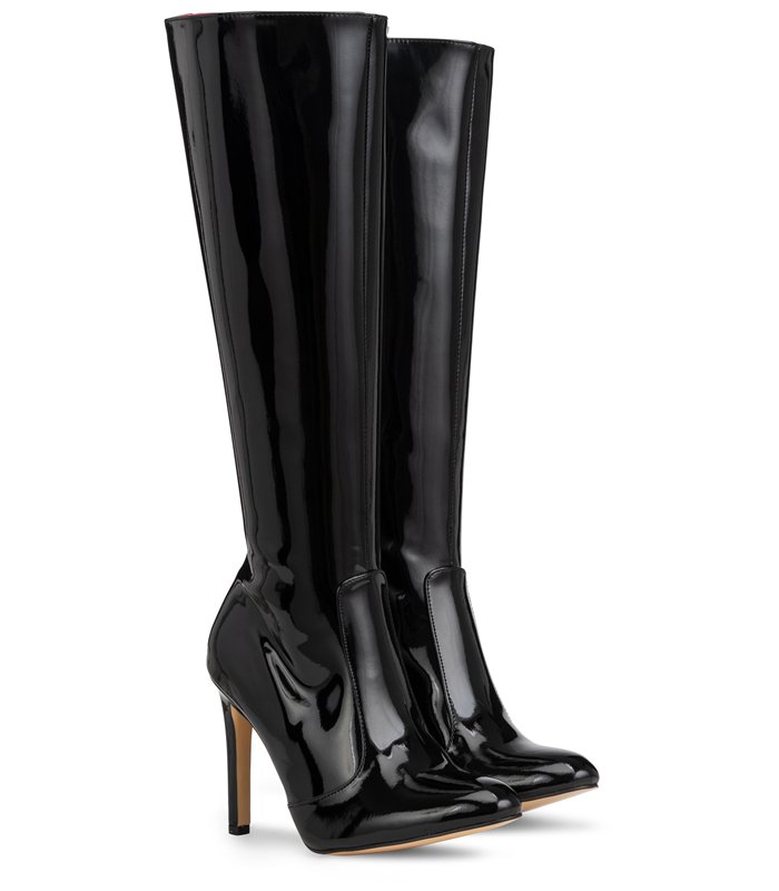 Michael Soul Donna - Classic stiletto boots in black shiny SALE