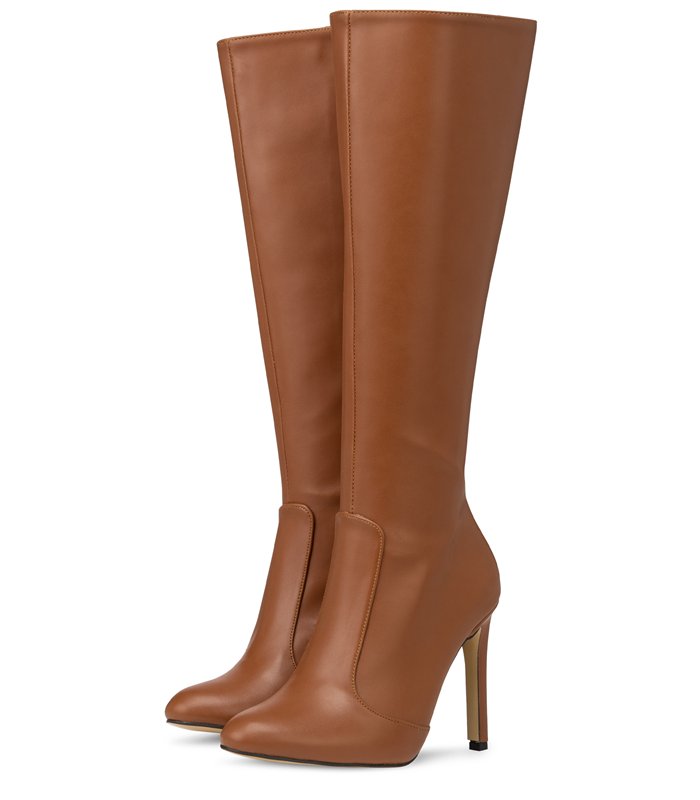 Michael Soul Donna - Classic stiletto boots in brown matte SALE