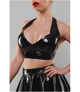 schwarzes Damen-Top TDBettina001 von Demoniq Total Domination Collection