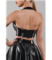 schwarzes Damen-Top TDBettina001 von Demoniq Total Domination Collection