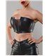 schwarzes Damen-Top TDHilda001 von Demoniq Total Domination Collection