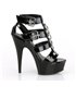 Plateau High Heels DELIGHT-658 - Lack Schwarz