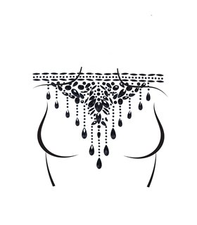 Choker body jewels sticker