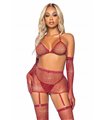 5Pc bra set with garterbelt