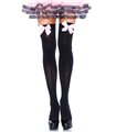 Nylon Thigh Highs With Bow