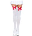 Nylon Thigh Highs With Bow