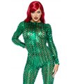 Laser cut metallic catsuit