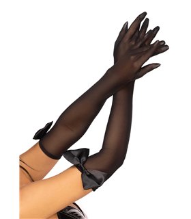 Opera length bow top gloves