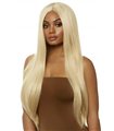 Long straight center part wig