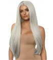 Long straight center part wig