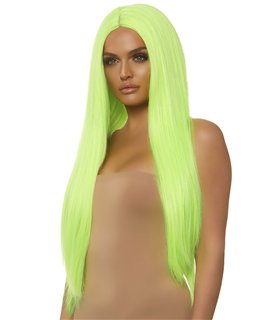Long straight center part wig