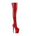 FLAMINGO-3000HWR Plateau Overknee Stiefel - Rot Schimmer | Pleaser SALE