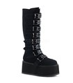 DAMNED-31 Plateau Stiefel Schwarz samt | DemoniaCult SALE