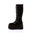 Demonia Plateau Stiefel DAMNED-318 Schwarz samt