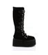 Demonia Plateau Stiefel DAMNED-318 Schwarz samt