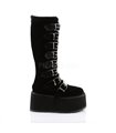 Demonia Plateau Stiefel DAMNED-318 Schwarz samt