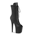 Extrem Plateau Heels  FLAMINGO-1051WR - Lederimitat Schwarz SALE