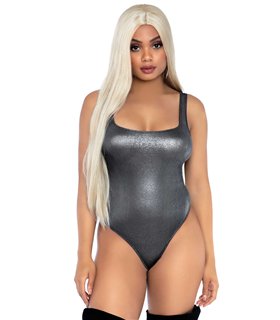 Metallic thong bodysuit
