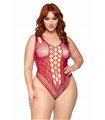 Seamless net & lace bodysuit +