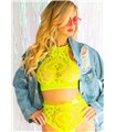 Lace top & high waist string