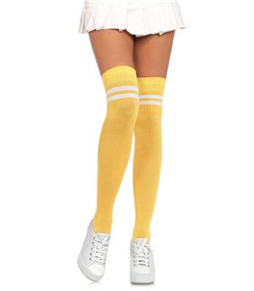 Ribbed athletic thigh highs