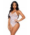 Seamless scroll lace bodysuit
