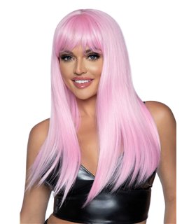 Long straight bang wig