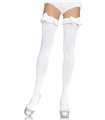 Opaque thigh highs with bow