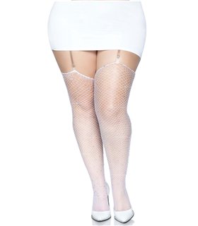 Rhinestone fishnet stockings