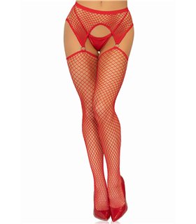 Net garterbelt stockings