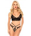 Lace bralette and thong