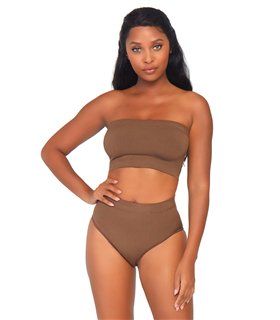 Seamless bandeau top brief