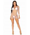 Net long sleeved mini dress