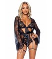 sexy netzbody mit Muster schwarz | Leg Avenue