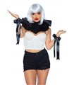 Deluxe ruffle neck and cuffs