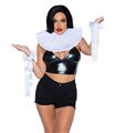 Deluxe ruffle neck and cuffs